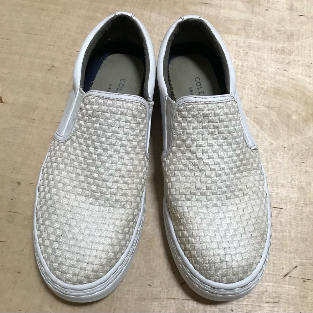 Cole Haan Grand OS White Slip On Sneakers Size 8